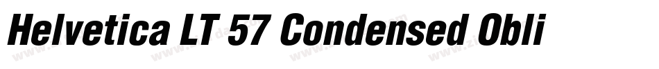 Helvetica LT 57 Condensed Oblique字体转换
